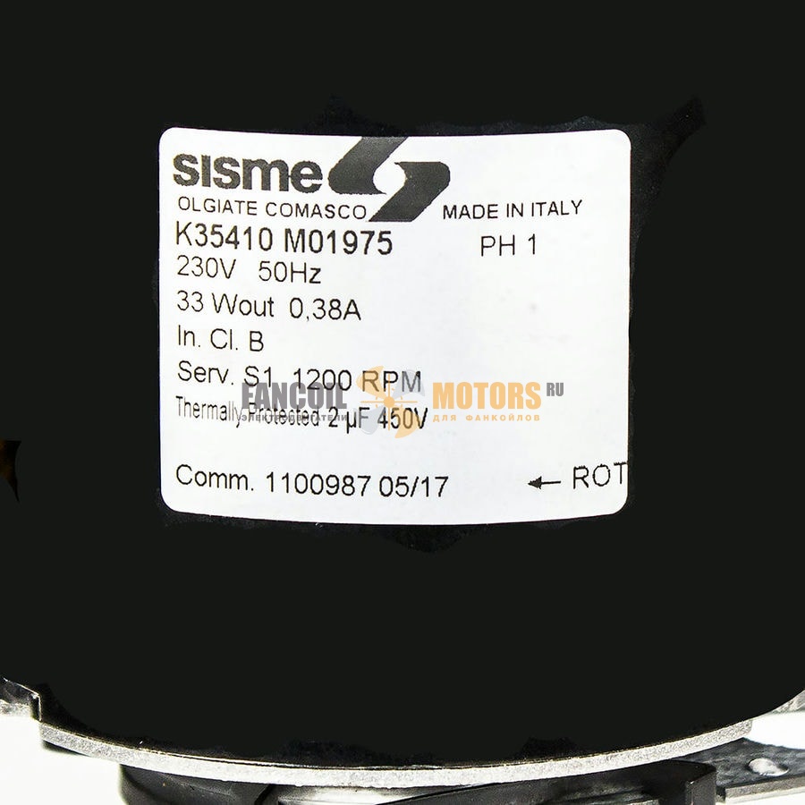 Электродвигатель SISME MONOALBERO К35410 МO1975 33Wr 1200G/MK (K35410 M01975) — изображение 2